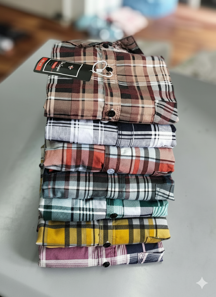 (Combo of 4) Pan Empaire Cotton Checked Premium Shirts Rs. 999
