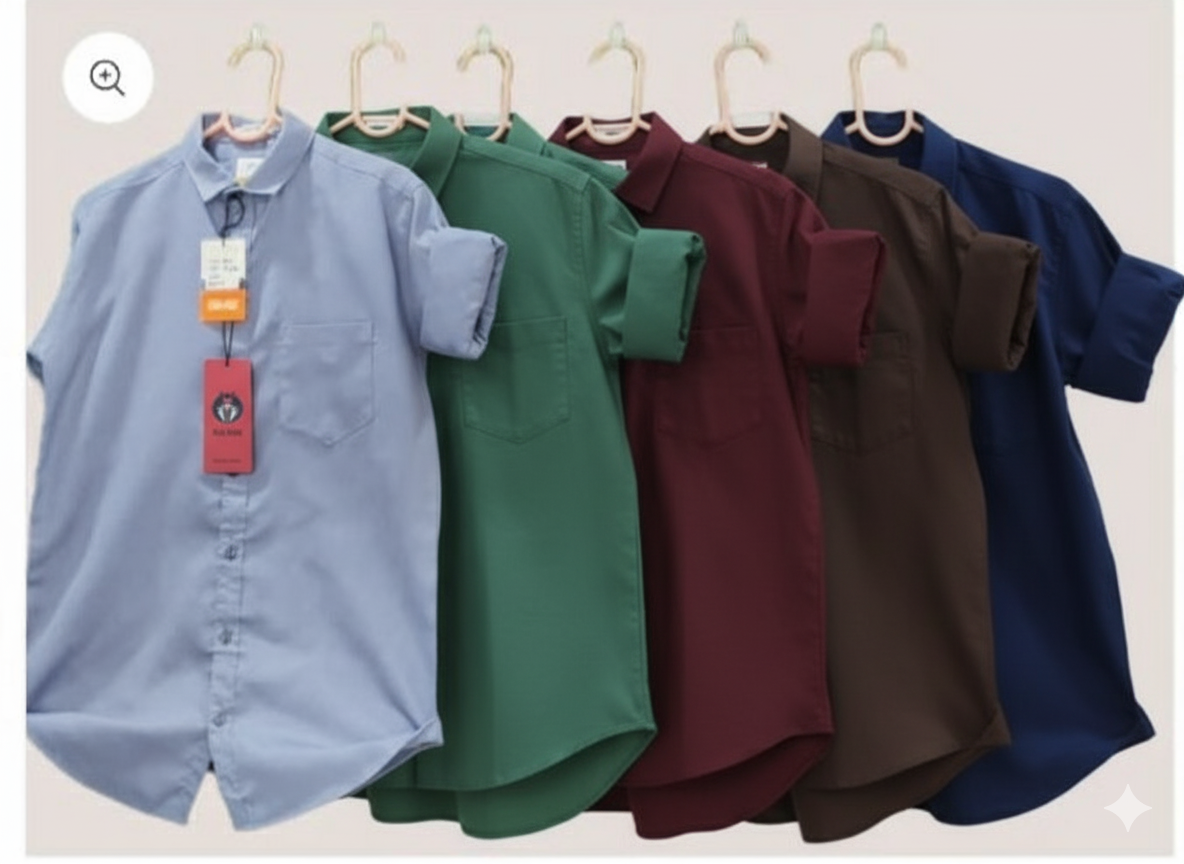 (Combo of 4) BigSize RussMan Cotton Plain shirt Rs. 1060