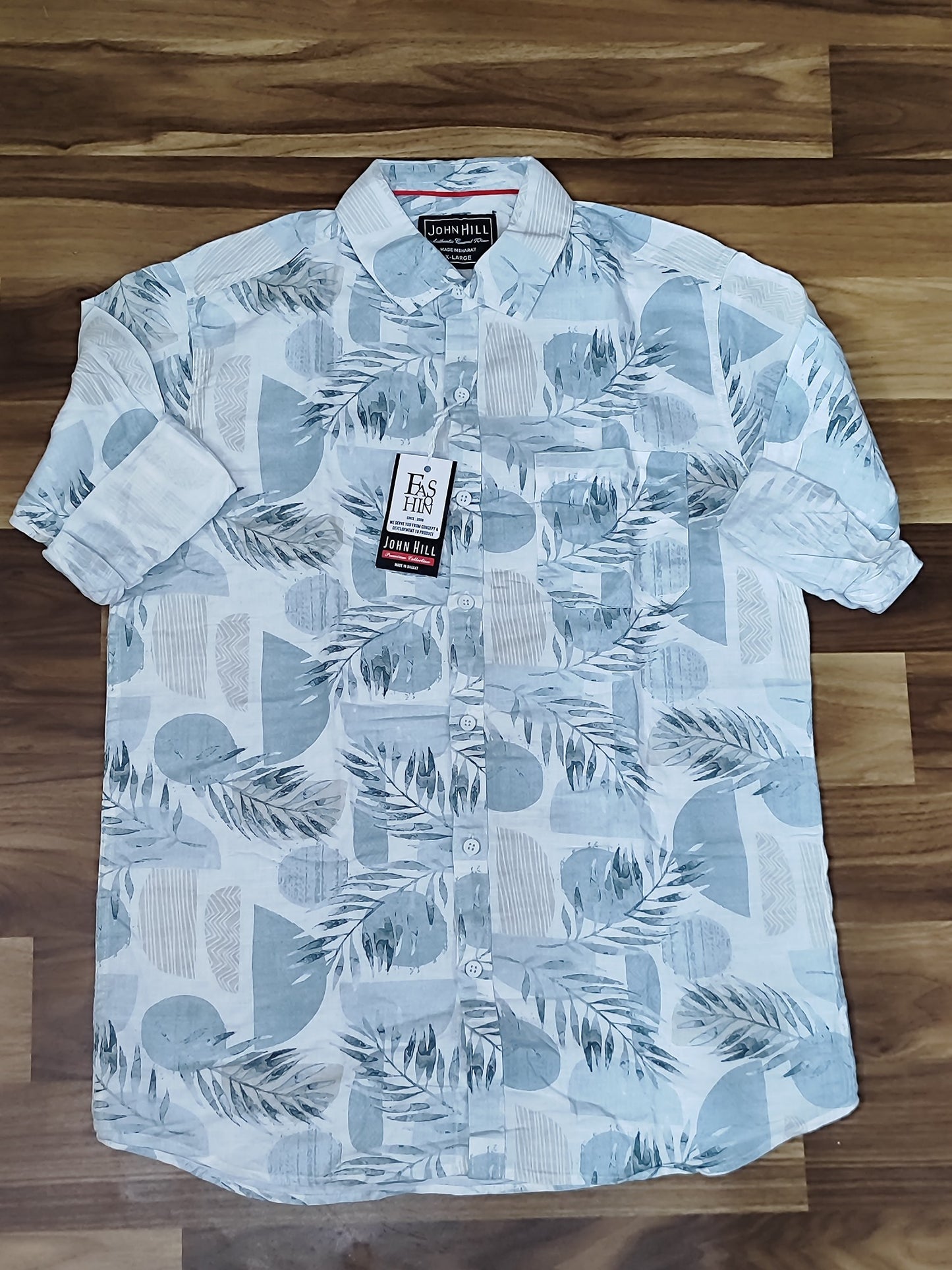 Combo of 2 JohnHiL Pure Cotton Printed Shirts Big Size Rs. 599
