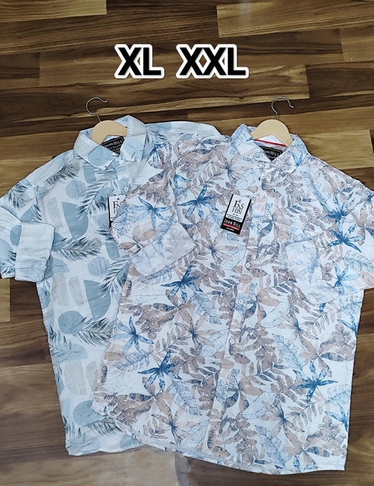 Combo of 2 JohnHiL Pure Cotton Printed Shirts Big Size Rs. 599