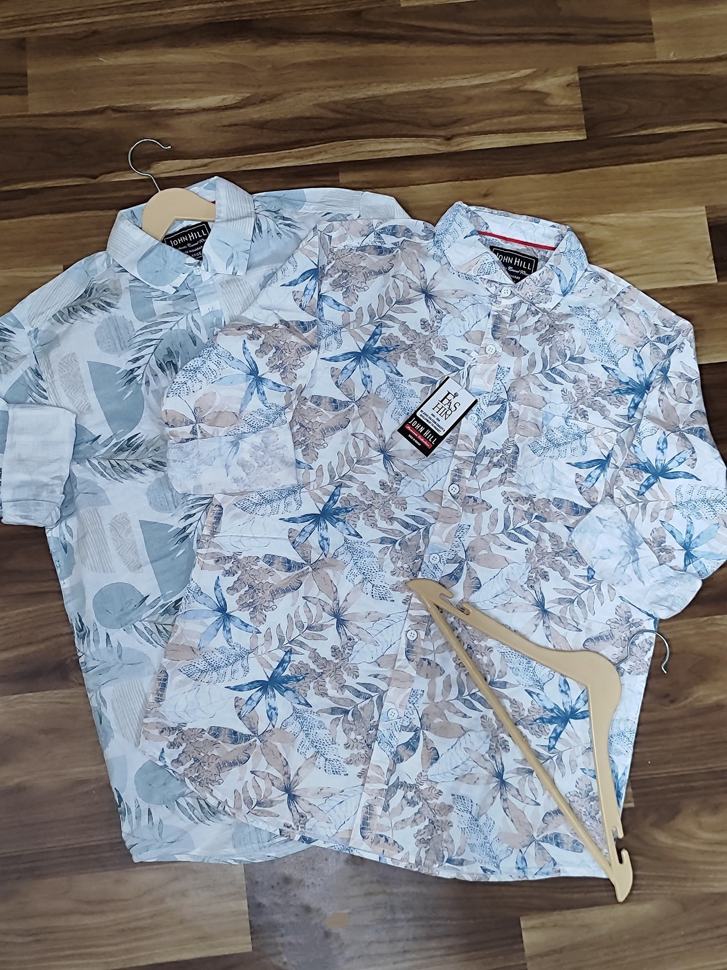 Combo of 2 JohnHiL Pure Cotton Printed Shirts Big Size Rs. 599