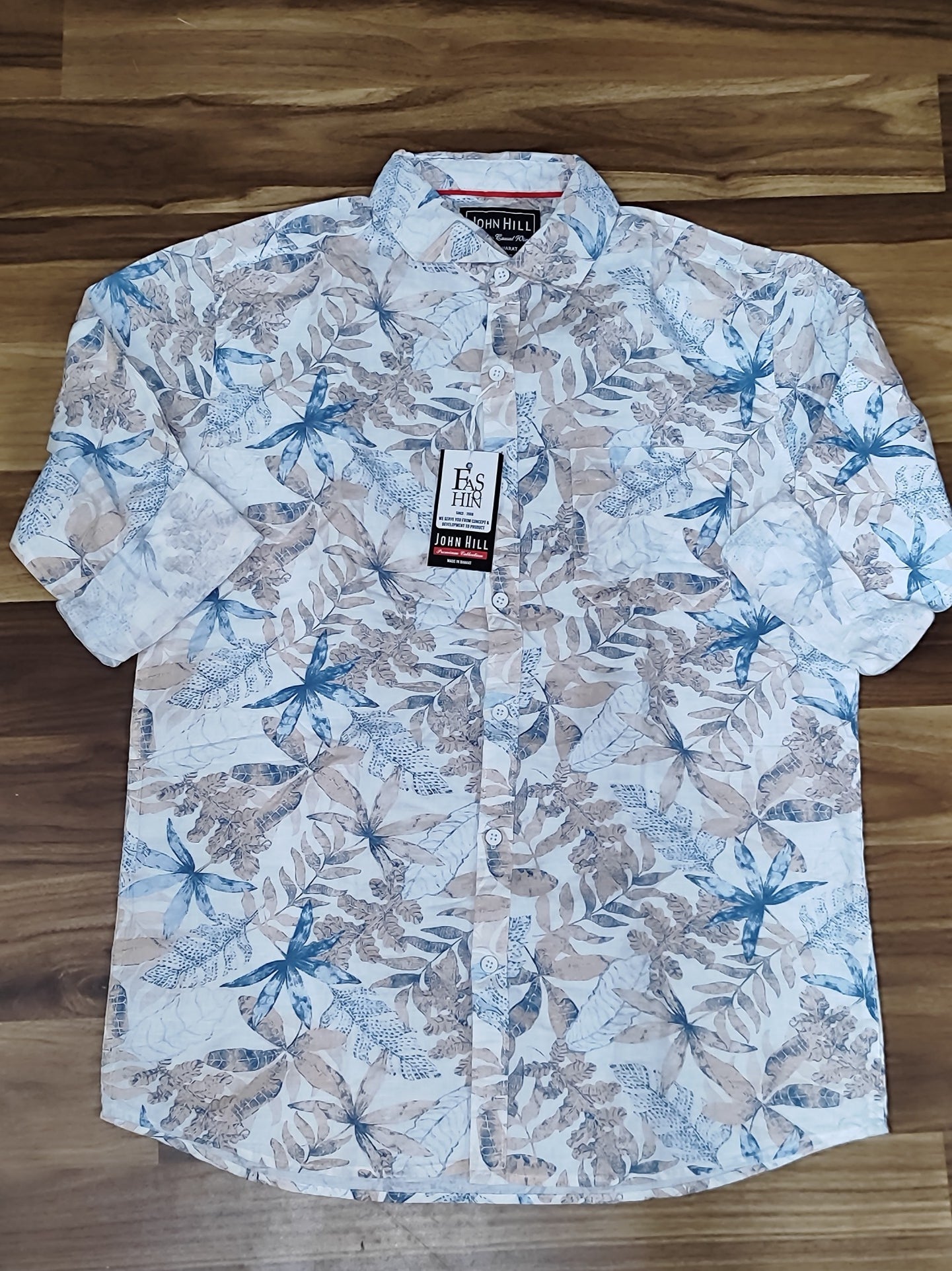 Combo of 2 JohnHiL Pure Cotton Printed Shirts Big Size Rs. 599