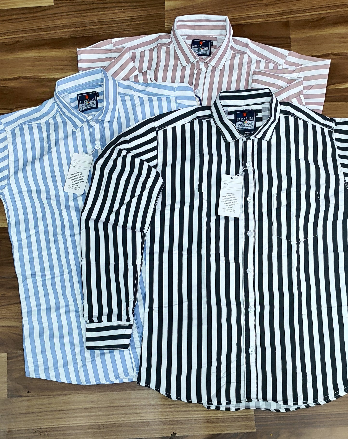 (Combo of 4) Men's Office Stripes Cotton Shirt Rs. 999