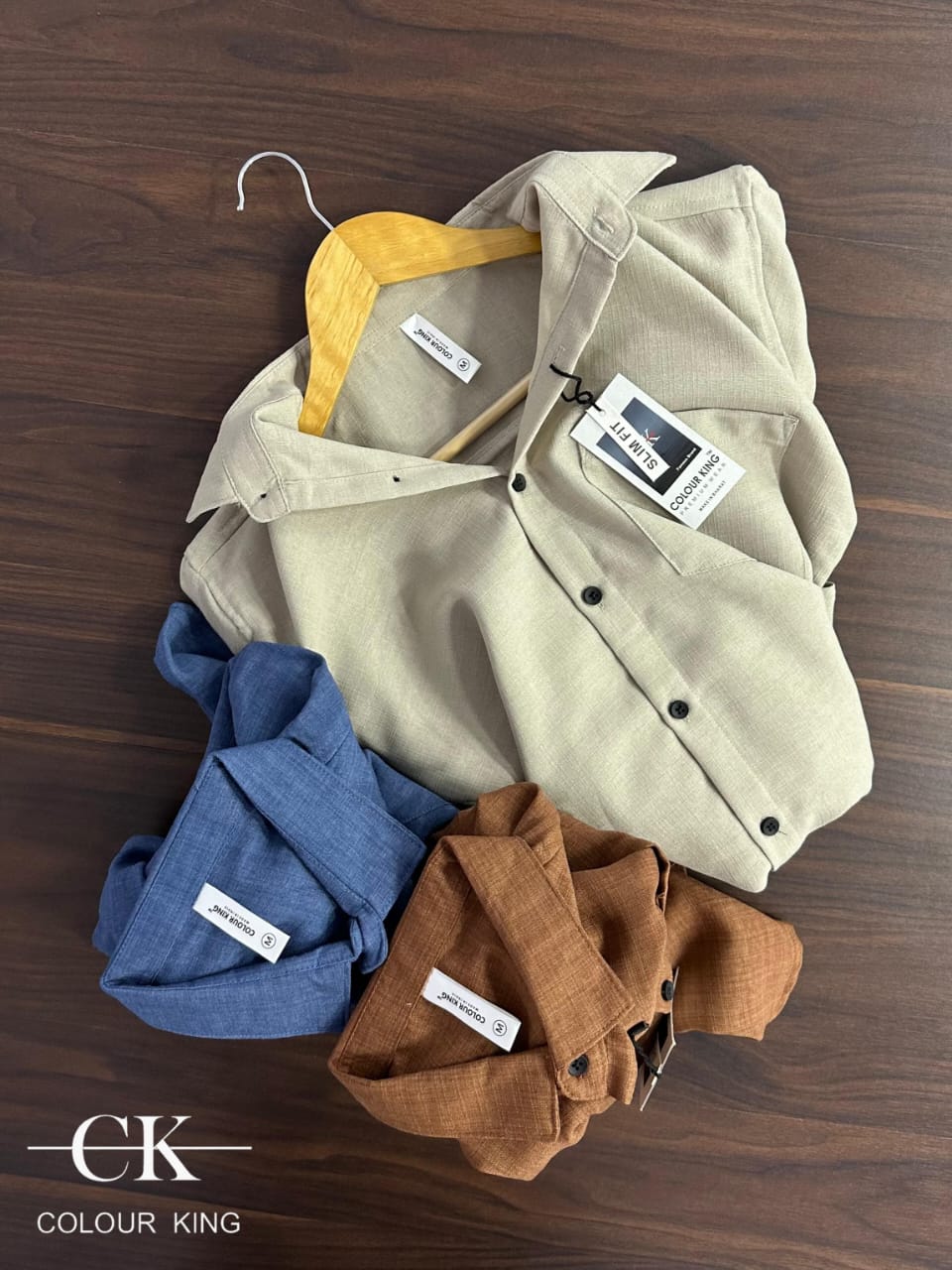 (Combo of 3) Primium CK Linen Dobby Plain Shirt Rs.1099