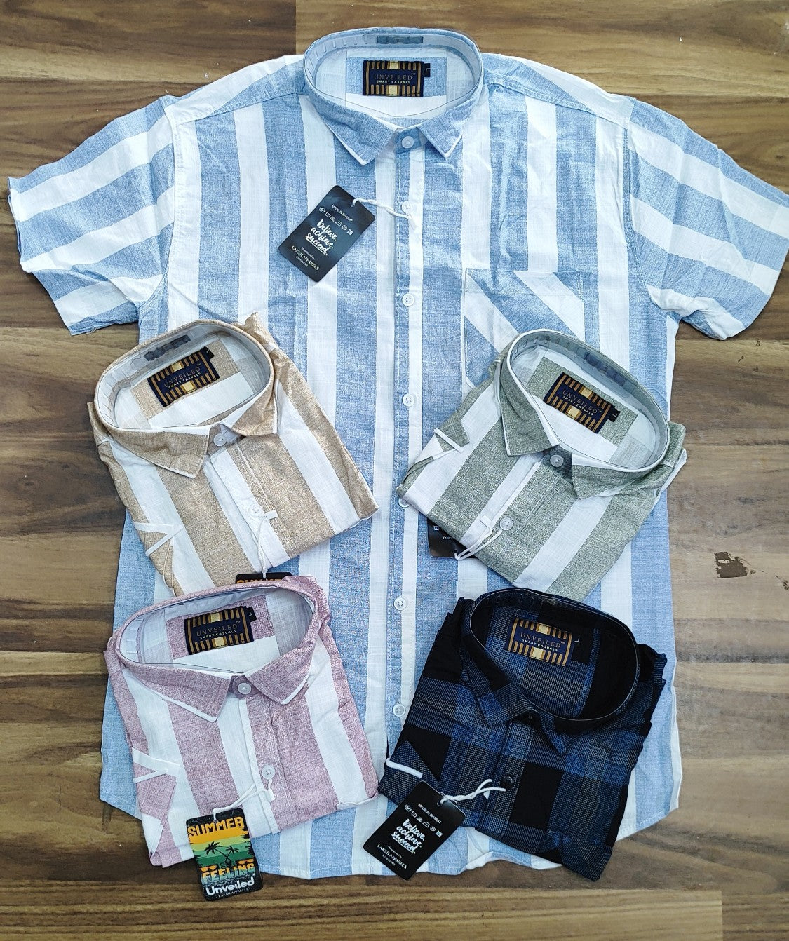 (Combo of 3) M-36 to 37 Linen Half Sleeve Primium Cotton Shirts Rs. 999