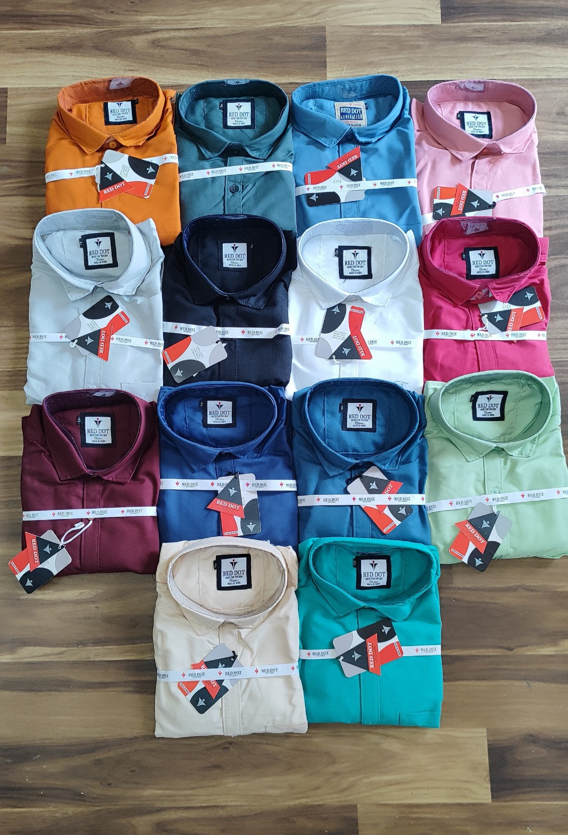 (Combo of 4) RedDot Premium Cotton Plain Shirts 1099