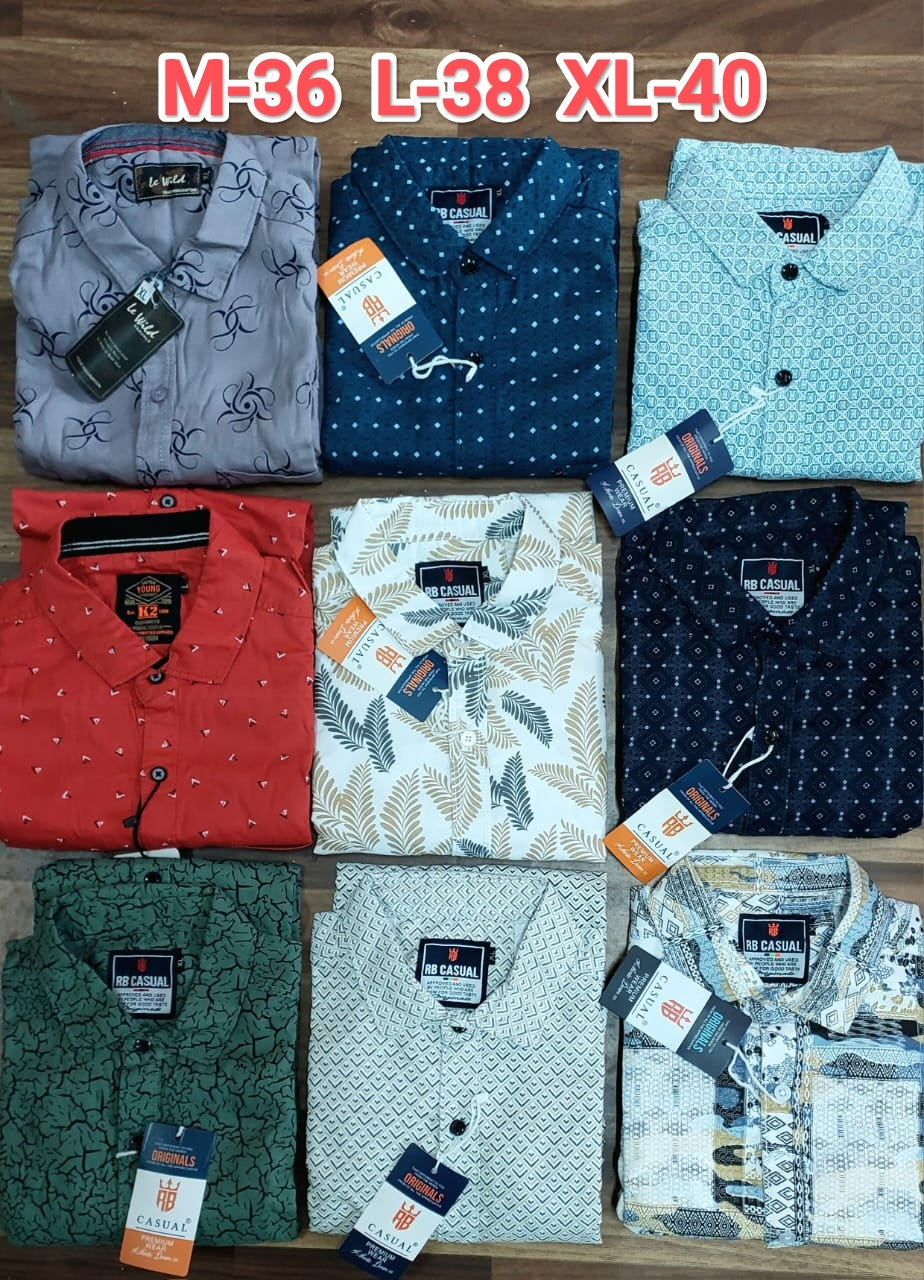 (Combo of 4) Primium RB Casual Cotton Printed Shirts Rs. 999