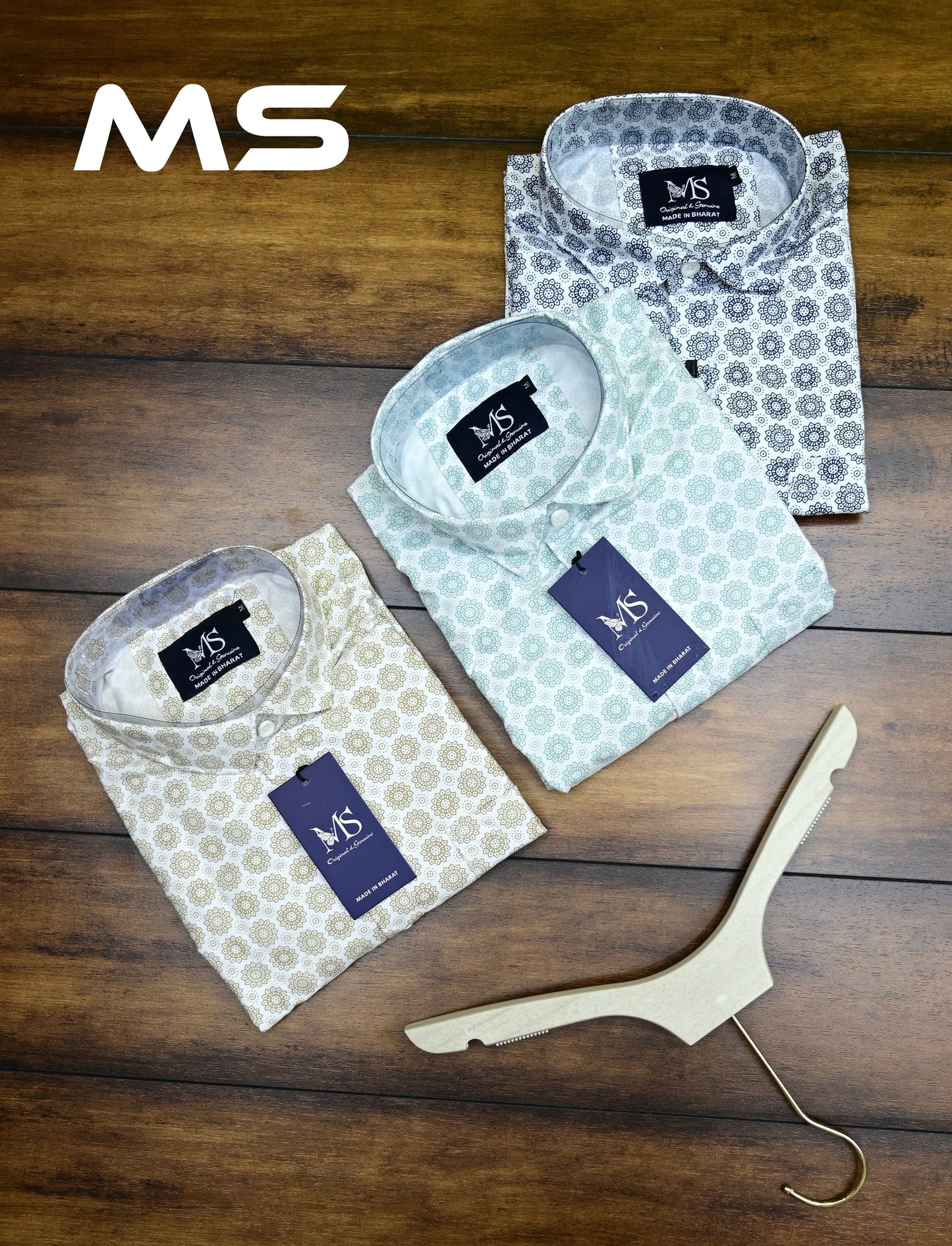 (Combo of 4) MS Printed Cotton Trending Design Shirts Rs. 999