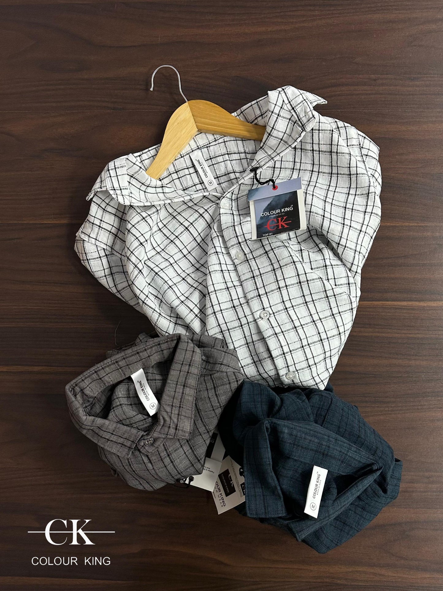 (Combo of 3) CK Linen Checked Dobby Unique Shirt Rs.1100