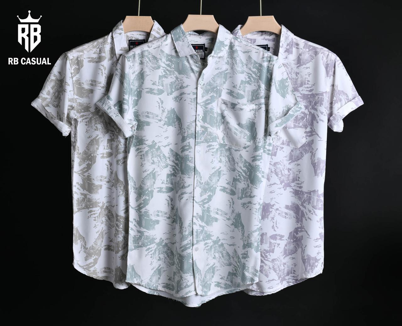 (Combo of 3) Rayon RB Casual Stylish Half Sleeve Printed Shirts Rs. 999