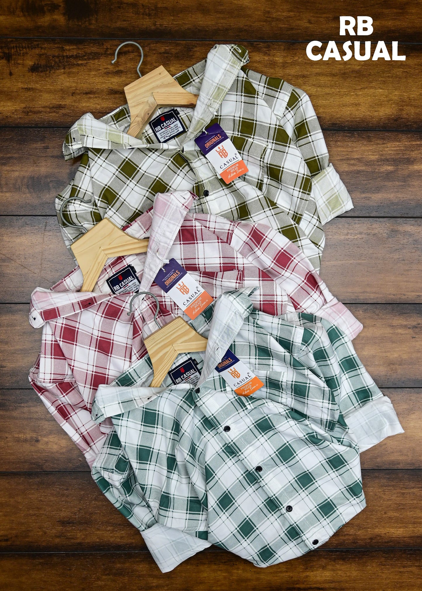 (Combo of 4)RB Cotton Checked Shirts Rs. 999