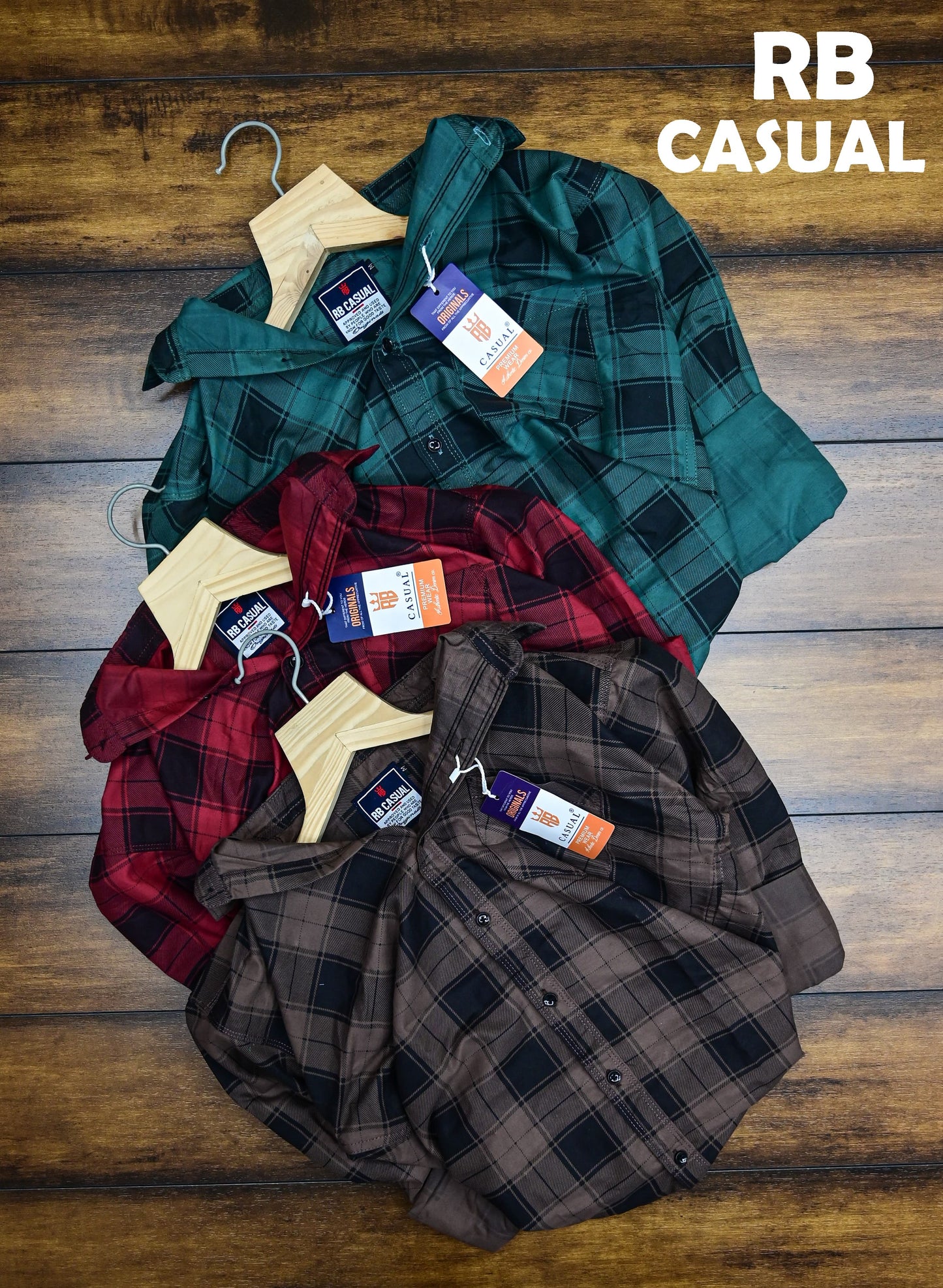 (Combo of 4) RB Cotton Checked Premium Shirts Rs. 999