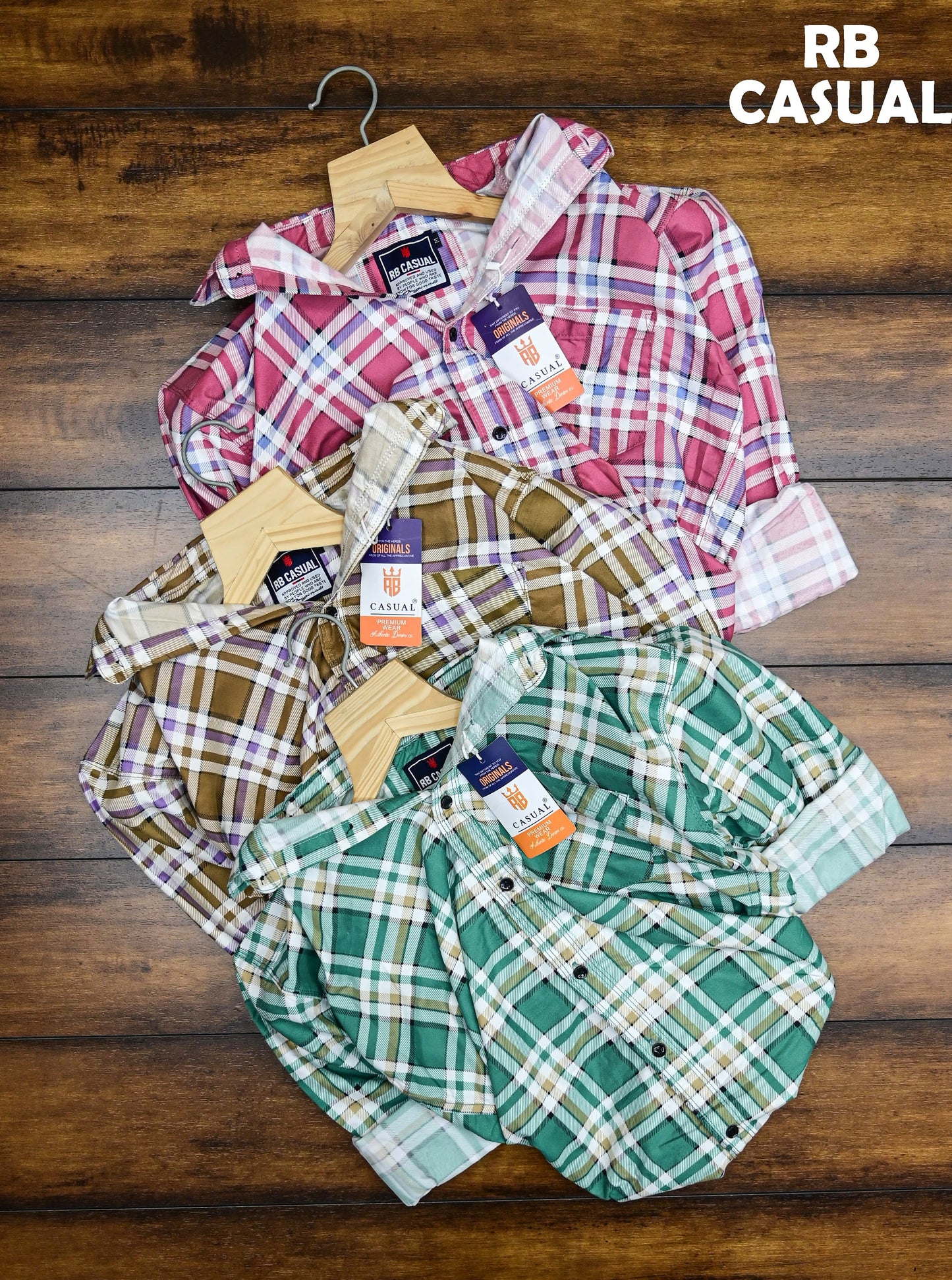 (Combo of 4)RB Cotton Checked Shirts Rs. 999