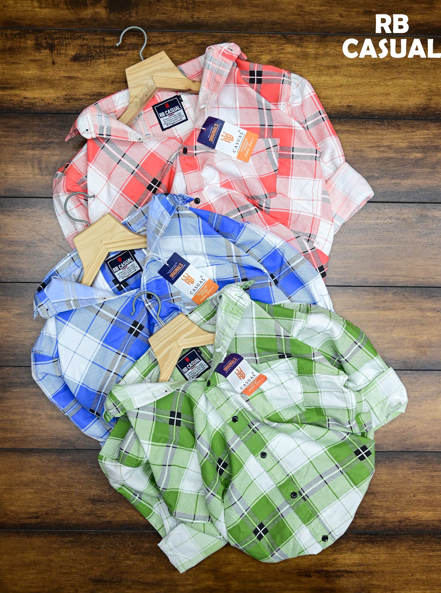 (Combo of 4) RB Cotton Checked Premium Shirts Rs. 999