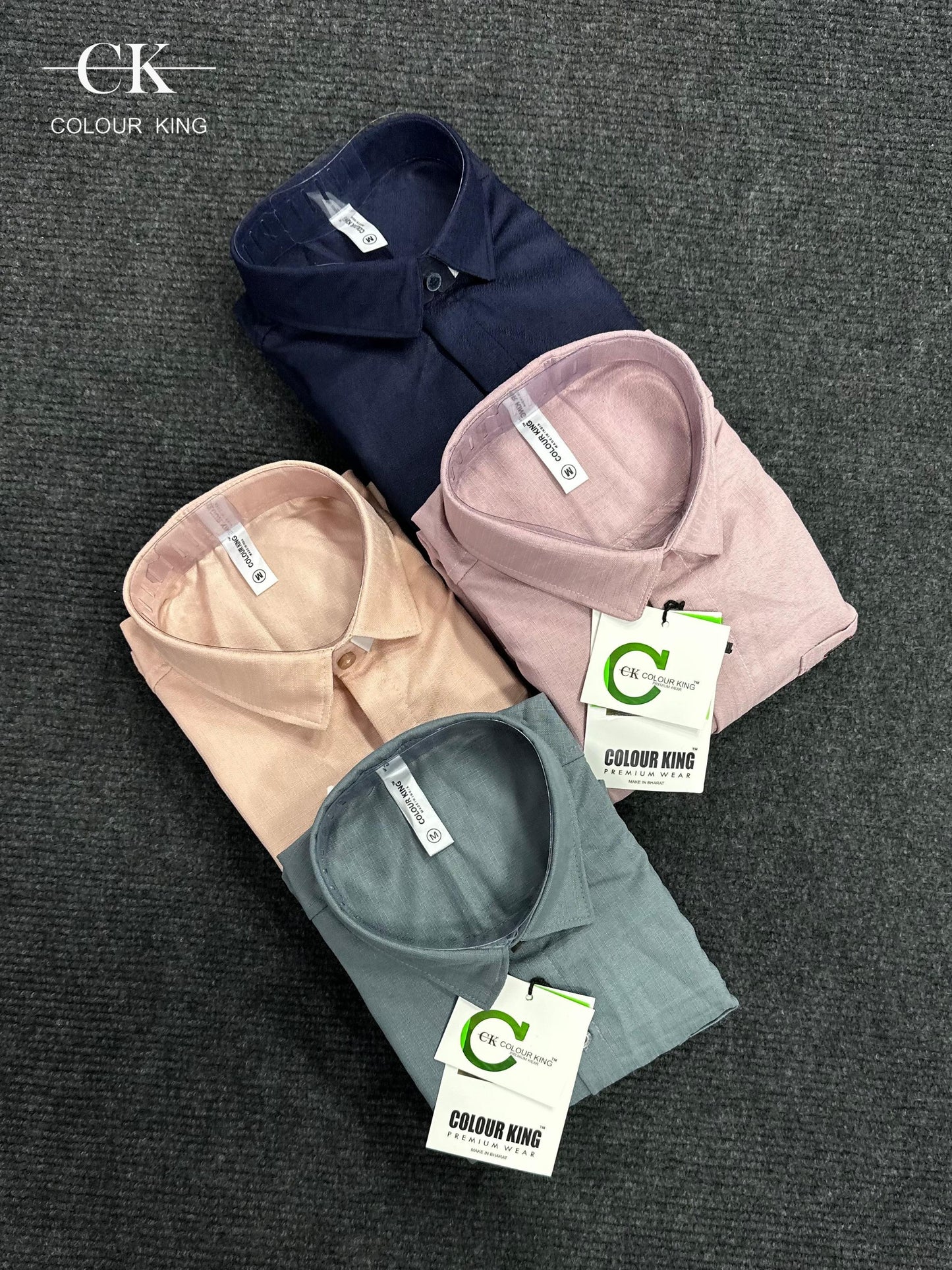(Combo of 3) CK Linen Dobby Plain Shirt Rs.1099