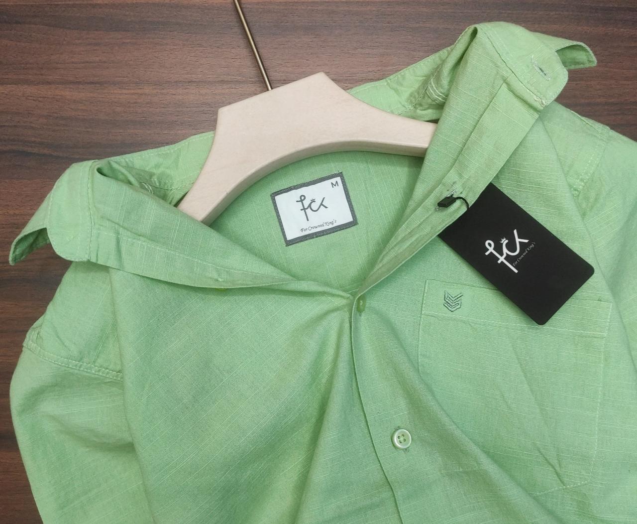 (Combo of 3) FCK Linen Plain Primium Half Sleeve Cotton Shirts Rs. 1099