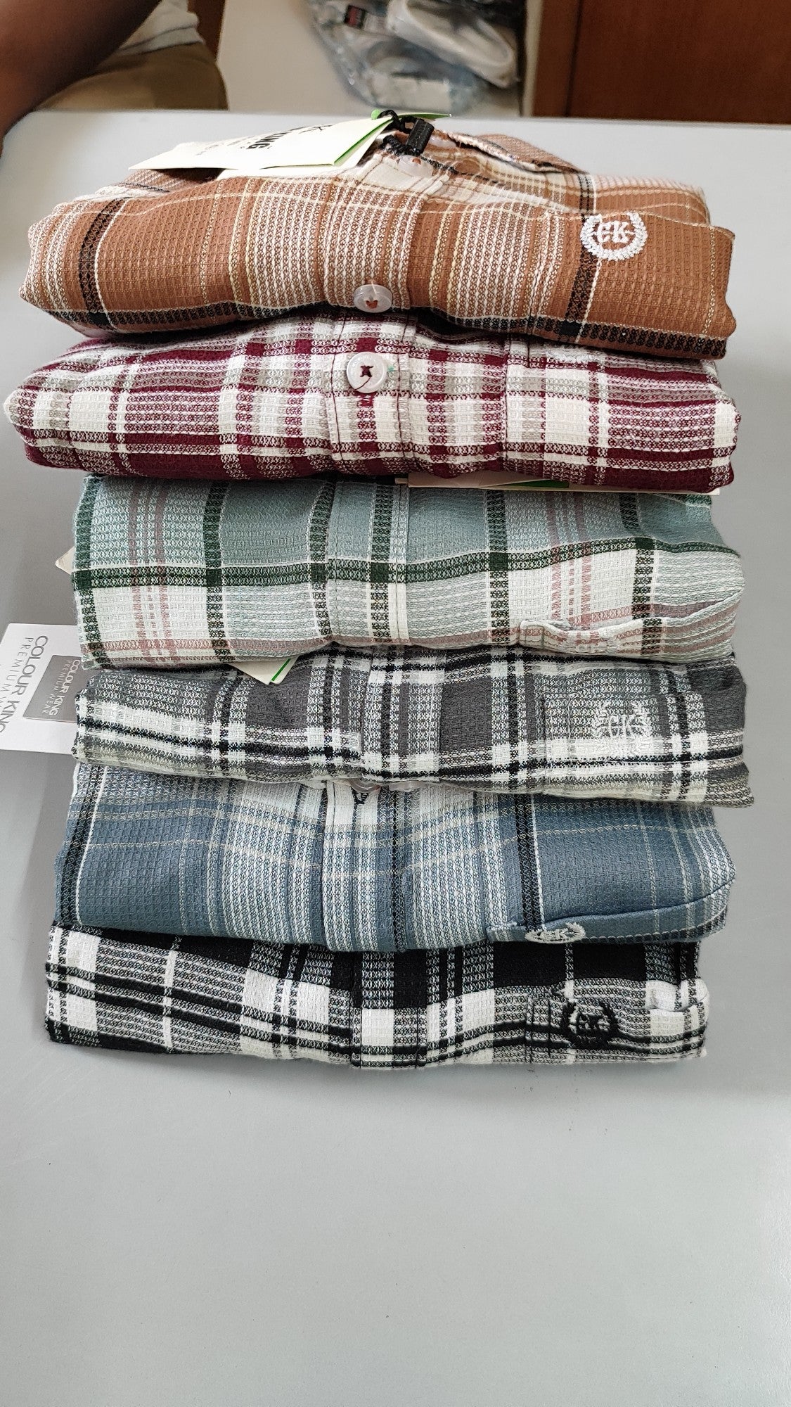 (Combo of 3) CK Oxford Grapes Cotton Checked Shirt Rs.1099