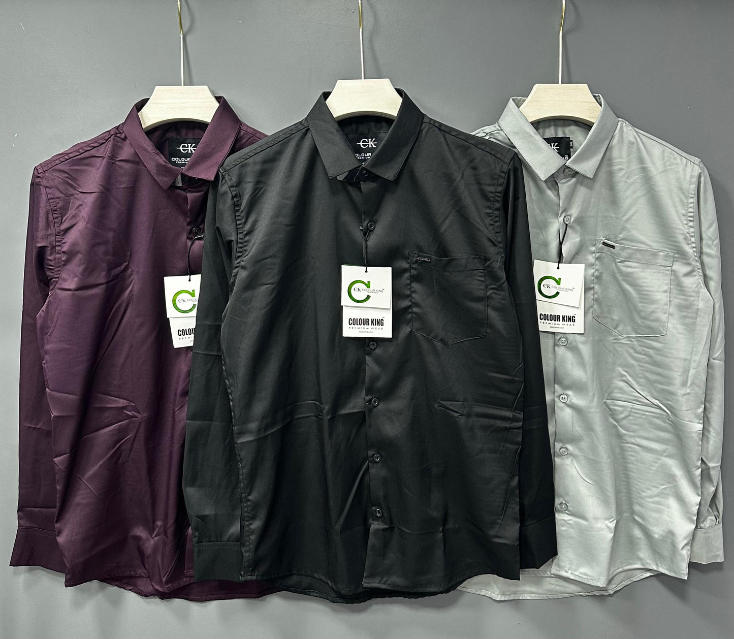 (Combo of 3)CK Satin Silk Shirt Men's Regular Fit Rs. 1050