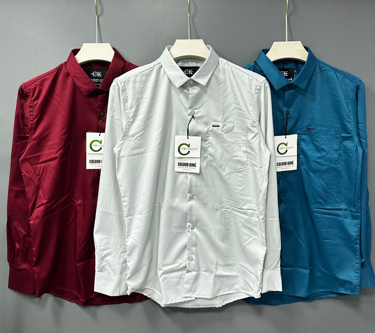 (Combo of 3)CK Satin Silk Shirt Men's Regular Fit Rs. 1050