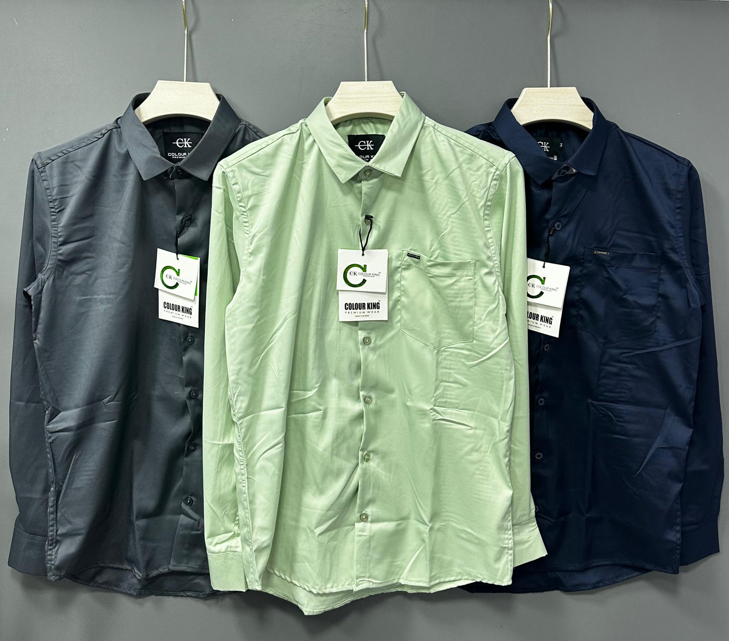(Combo of 3)CK Satin Silk Shirt Men's Regular Fit Rs. 1050