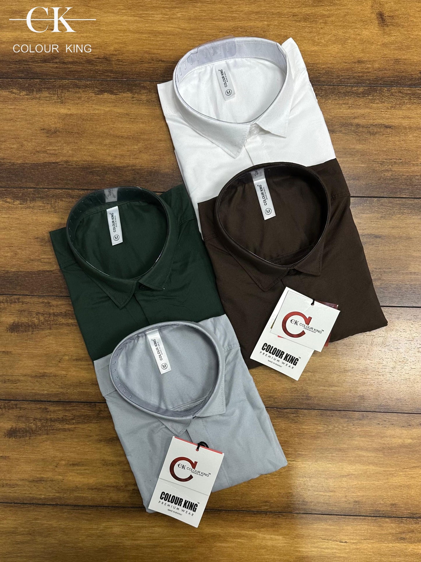 (Combo of 4) CK Plain Laffer Cotton Shirts Rs. 1099
