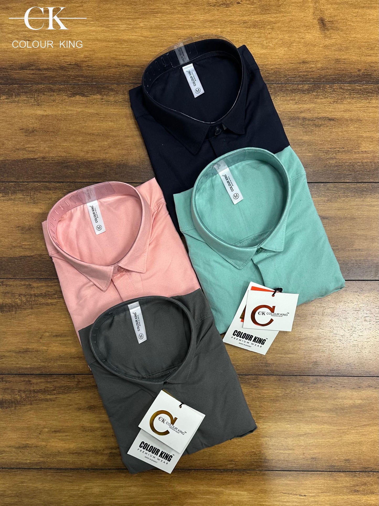 (Combo of 4) CK Plain Laffer Cotton Shirts Rs. 1099