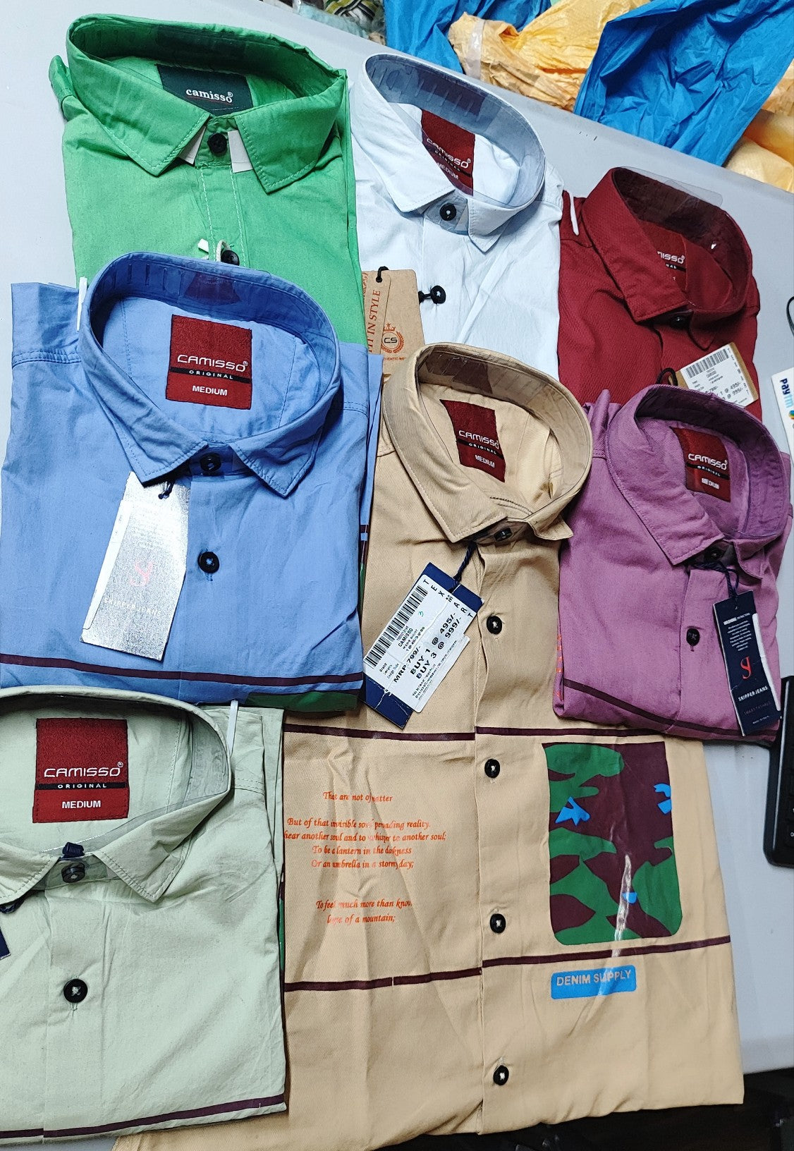 (Combo of 3) M to XL Camisso Cotton Trending No Pocket Shirt Rs. 899