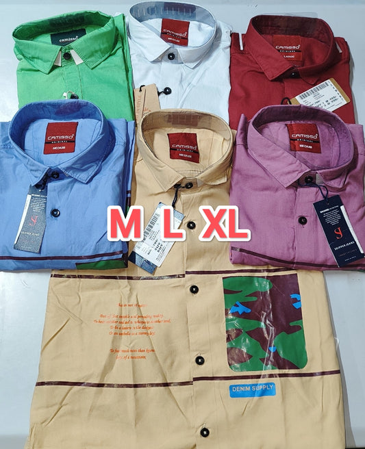 (Combo of 4) M to XL Camisso Cotton Trending No Pocket Shirt Rs. 999