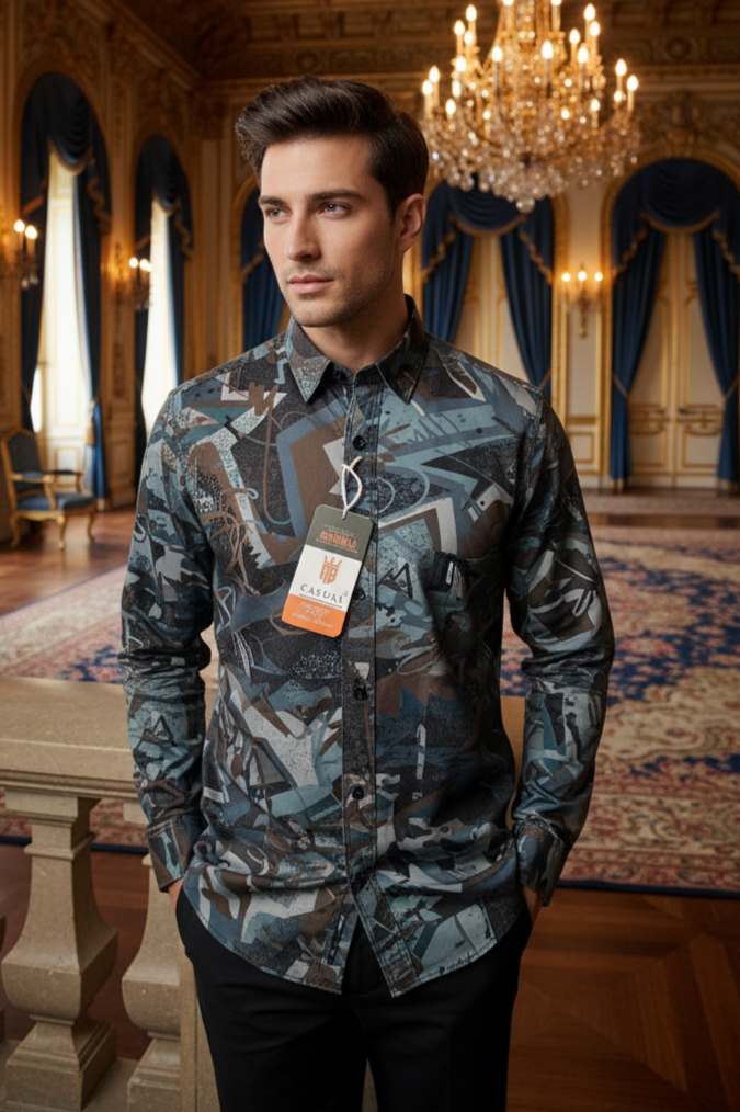 (Combo of 3) RB Satin Soft Silk Digital Printed ShirtRs. 950