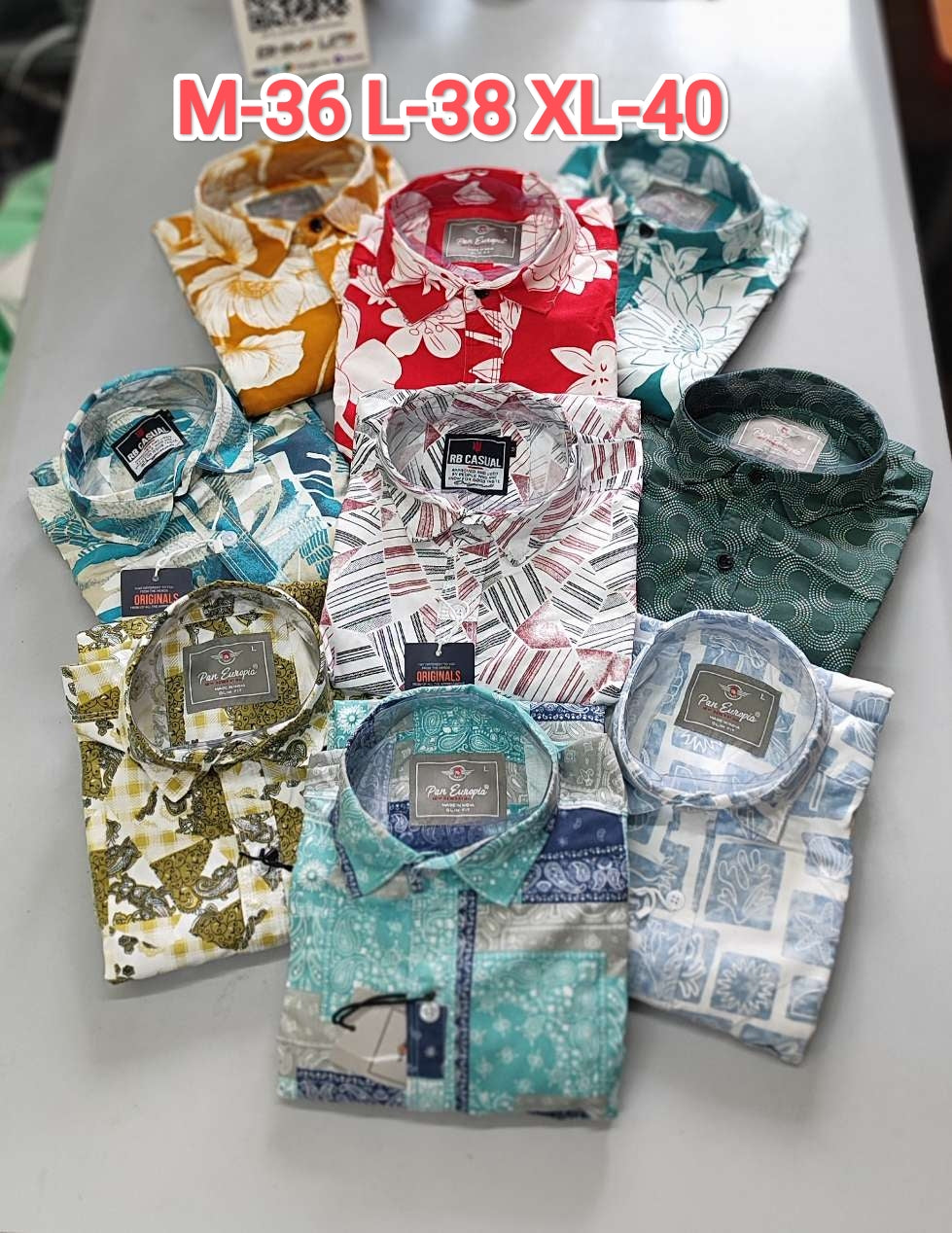 (Combo of 4) PanEmpaire Trendy Design Cotton Printed  Shirts Rs. 999