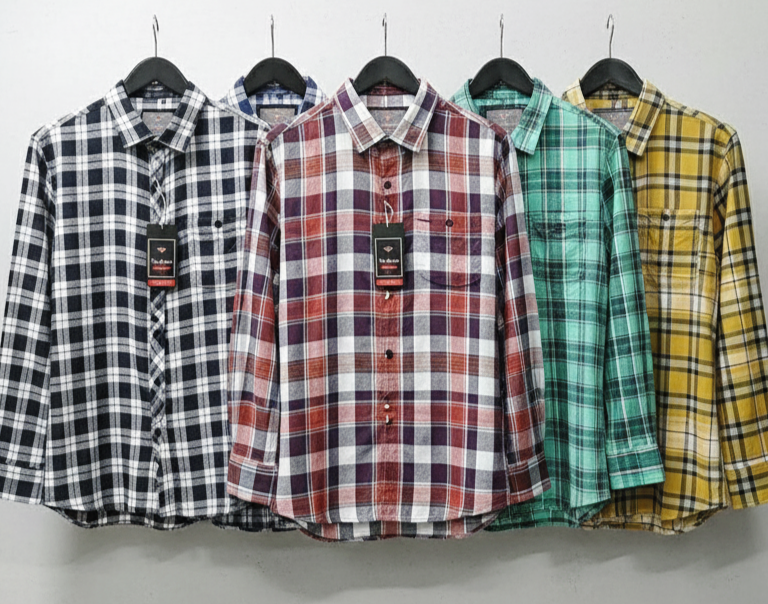 (Combo of 4) Pan Empaire Cotton Checked Premium Shirts Rs. 999