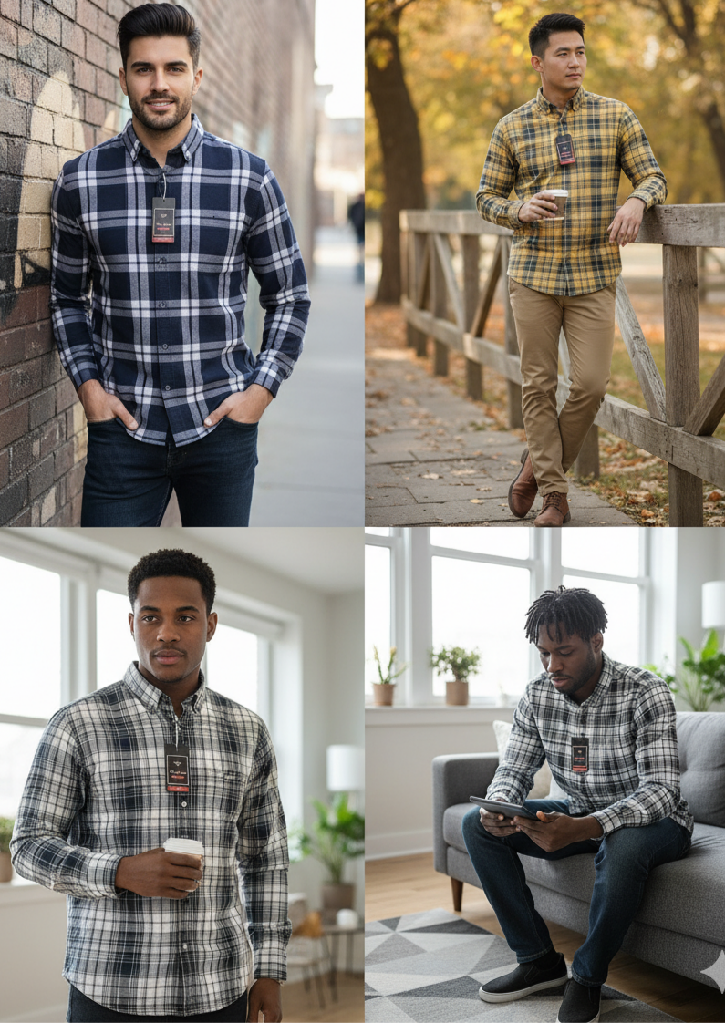 (Combo of 4) Pan Empaire Cotton Checked Premium Shirts Rs. 999