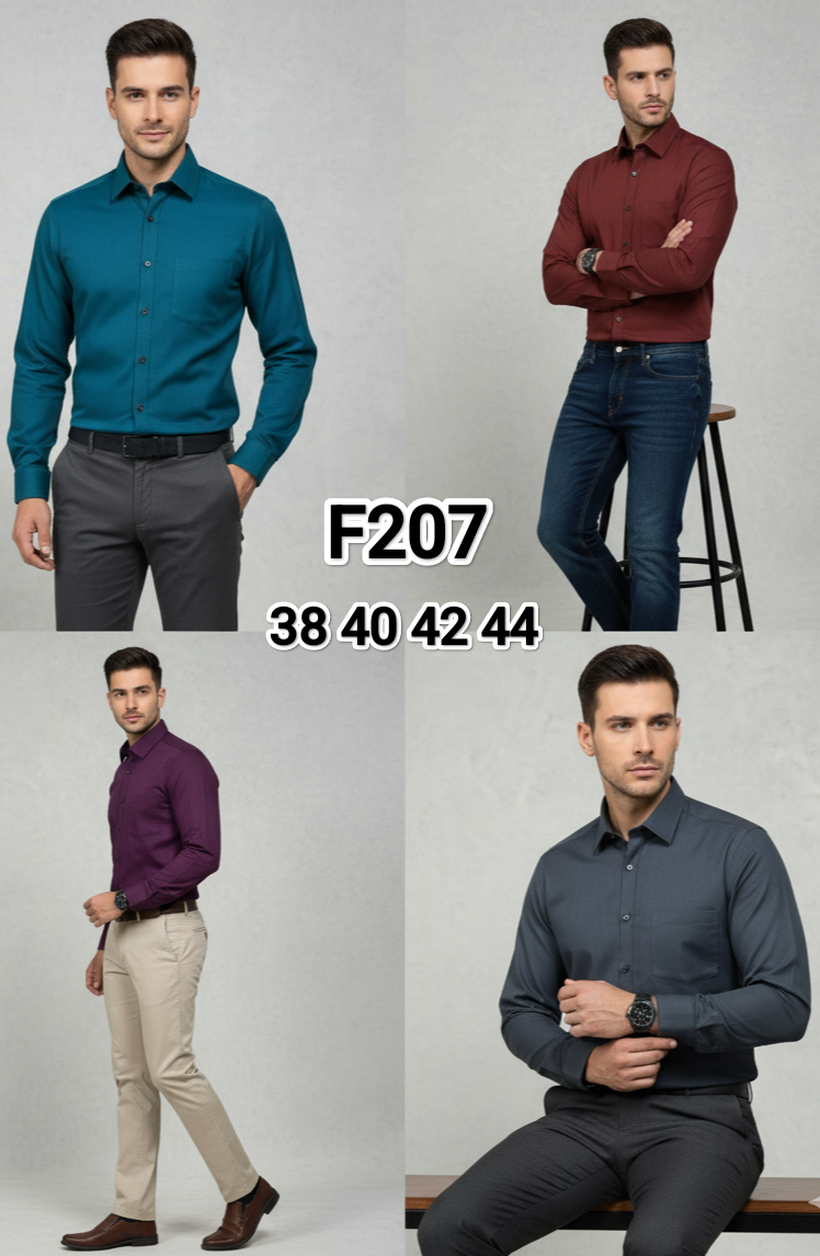 (Combo of 3)F207 Plain Laffer Cotton Shirt Rs. 899