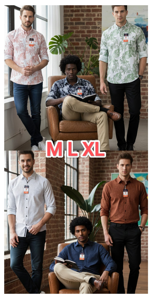 (Combo of 4) RB Design Cotton Printed Shirts Rs. 999 Only