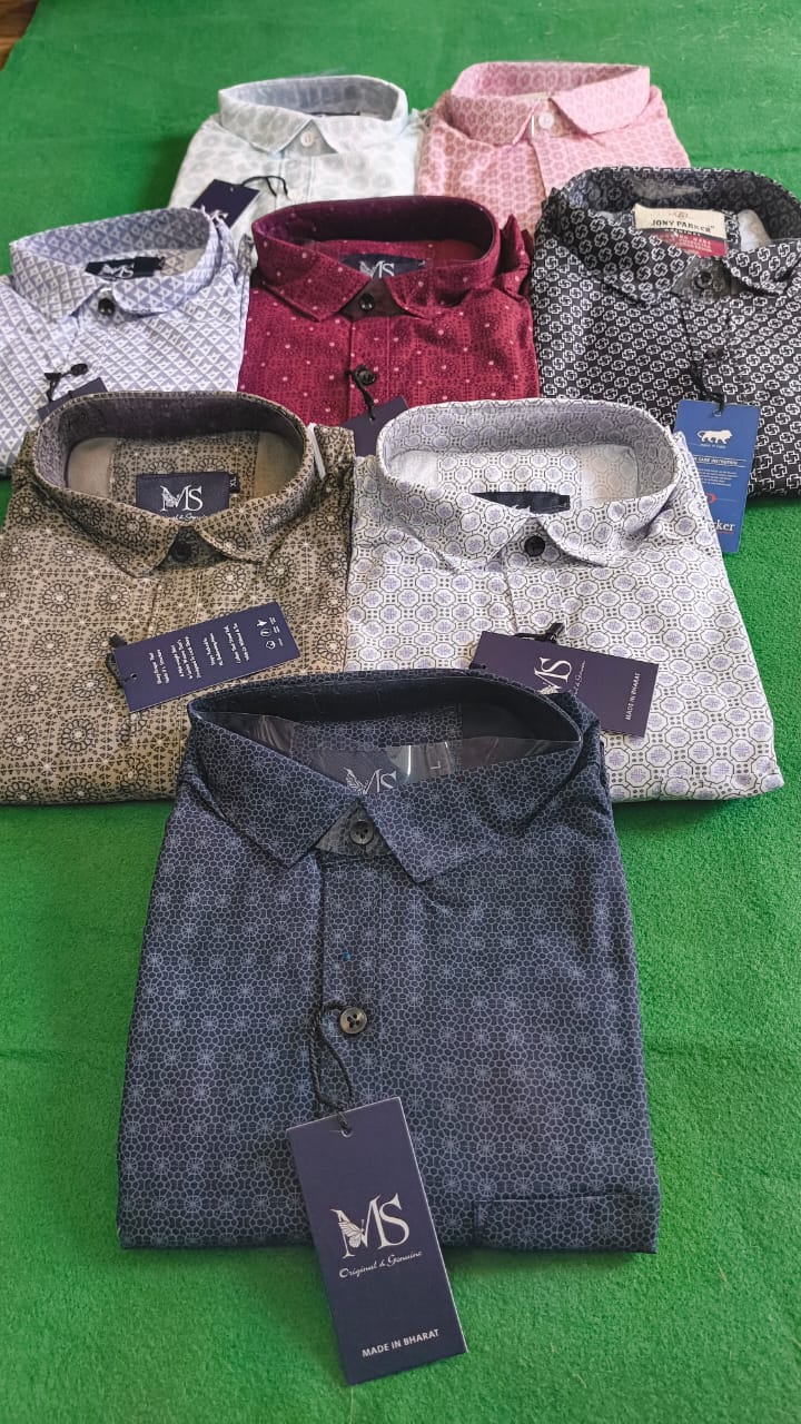 (Combo of 4) MS Printed Cotton Trending Design Shirts Rs. 999