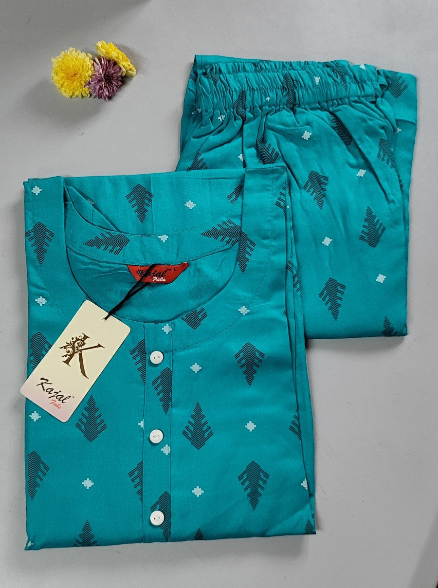 Pack of 2 Kajal Women Pure Cotton Kurthi TOP+PANT Rs. 850