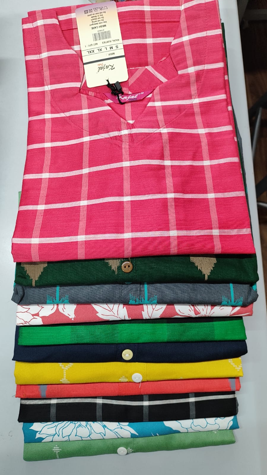 Pack of 4 Kajal Women A-line Design Kurthi TOP Only Rs. 1000