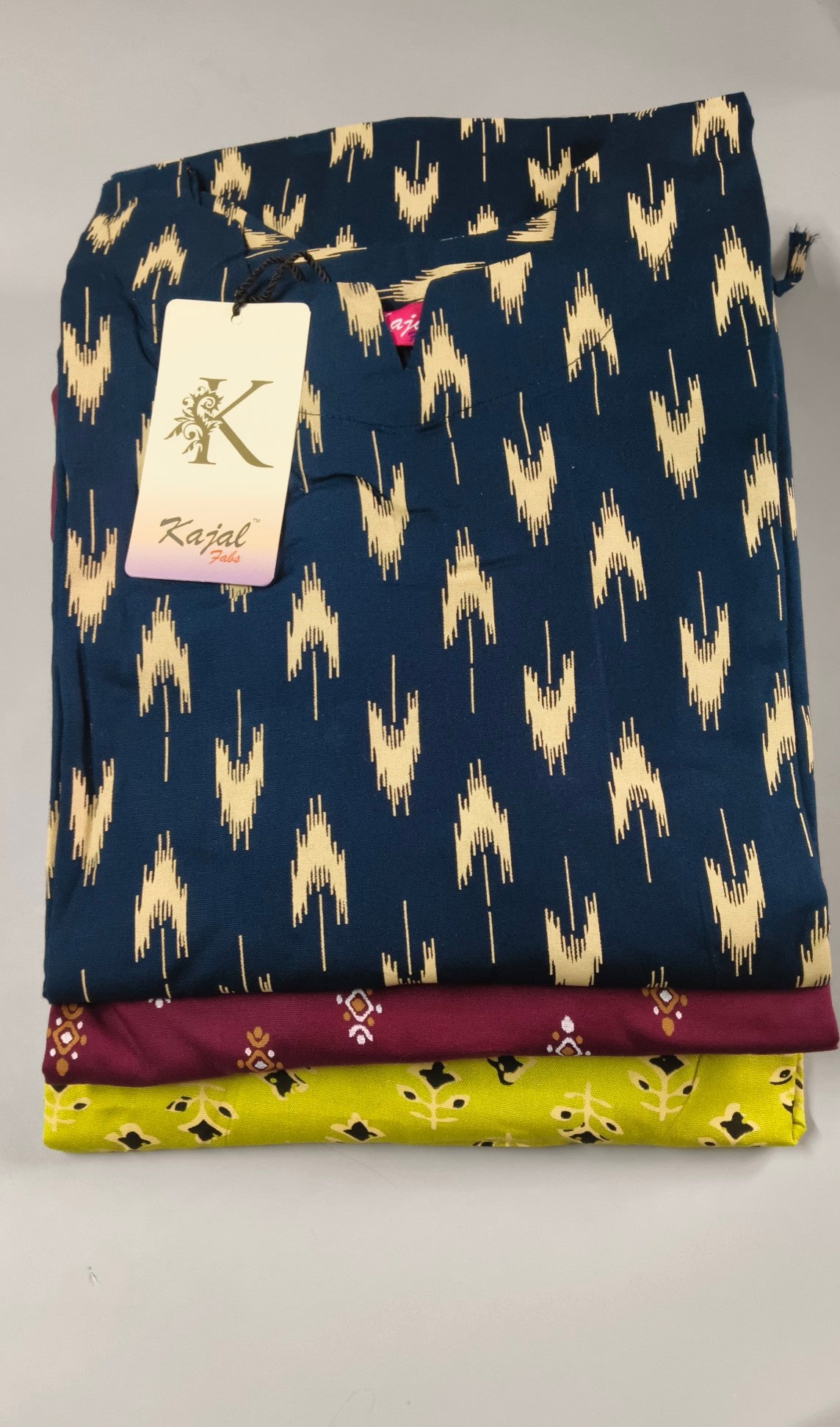 Pack of 2 Kajal Women Pure Cotton Kurthi TOP+PANT Rs. 850