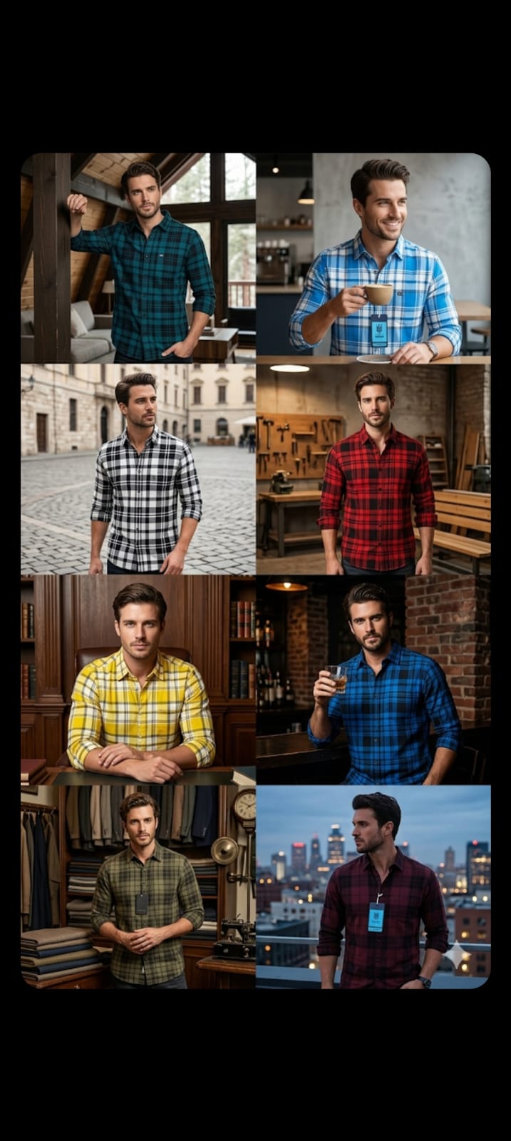 (Combo of 3) RB ๐ฏ Pure Cotton Small Checked Colour Shirt Rs. 950