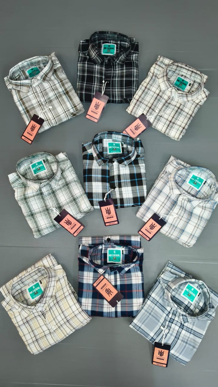 (Combo of 3) RB Oxford Pure Cotton Checked Shirt Rs.1000