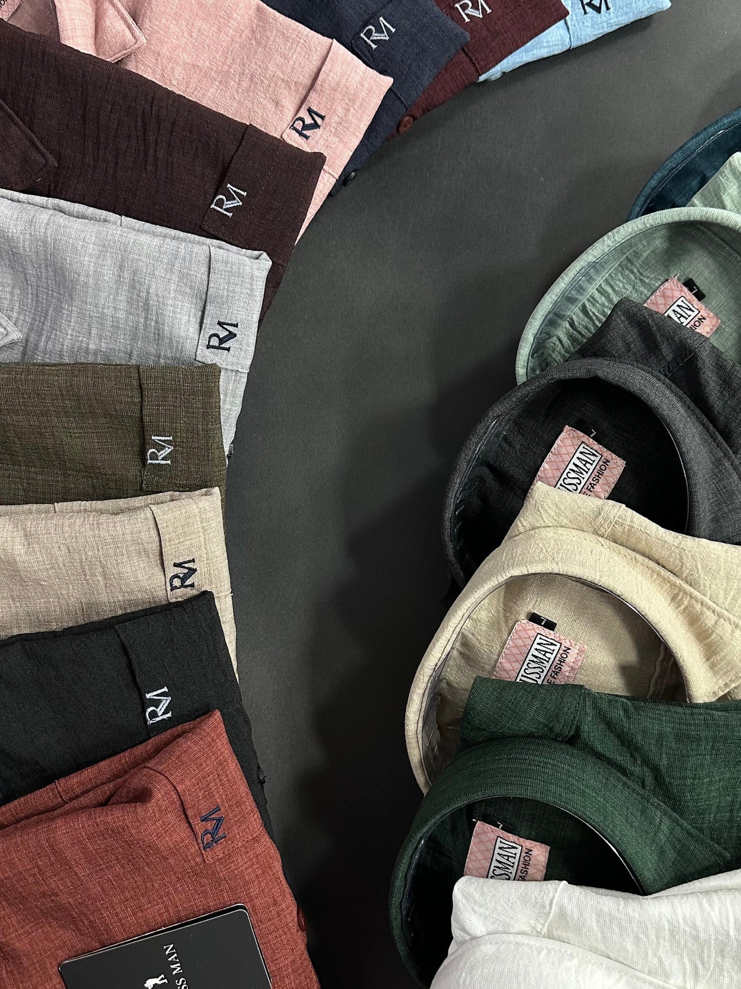 (Combo of 3) RussMan Full Sleeve Crepe Import Lenin Plain Shirts Rs. 1100