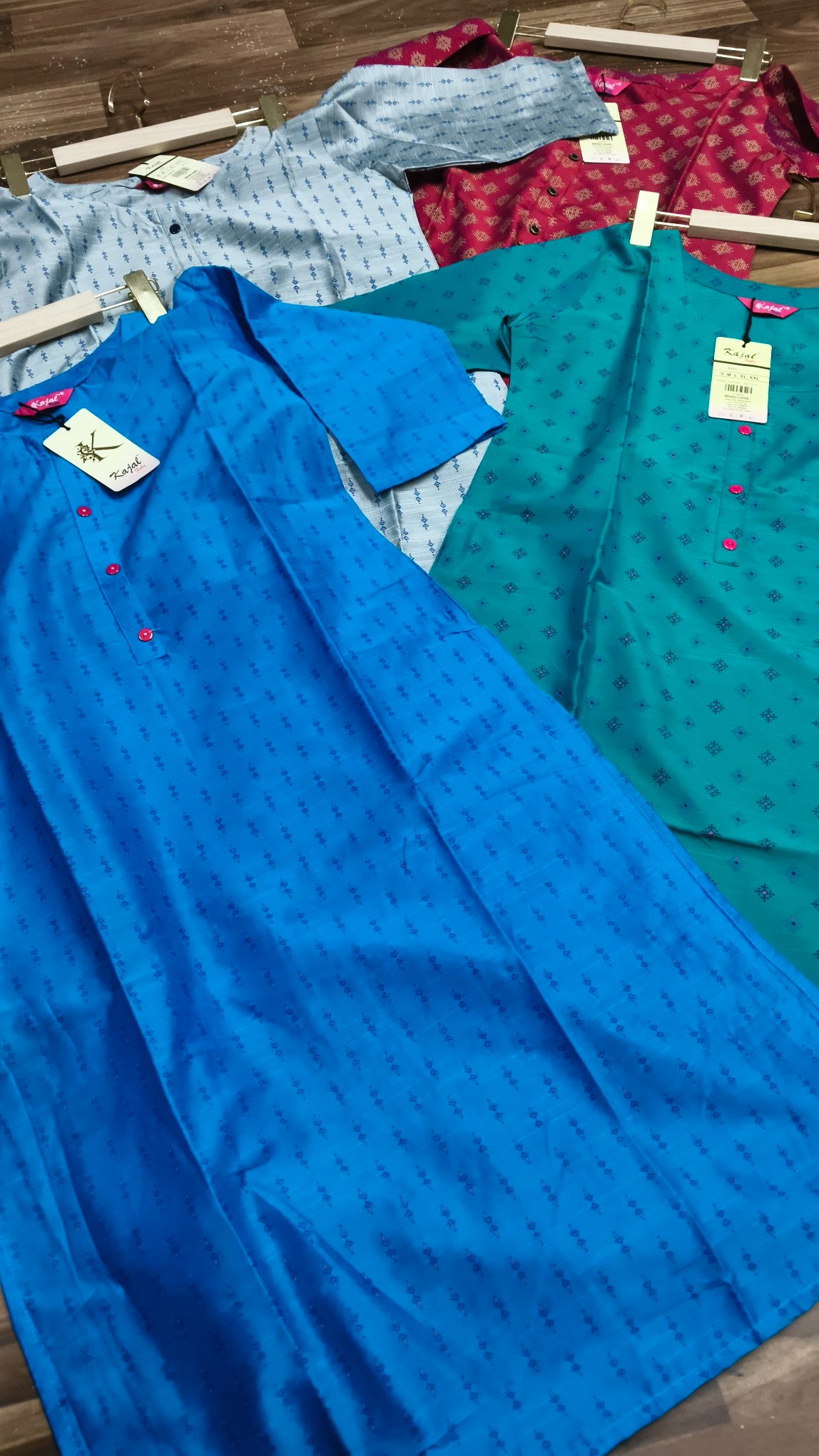 Pack of 4 Kajal Women A-line Cotton Design Kurthi TOP Only Rs. 1000