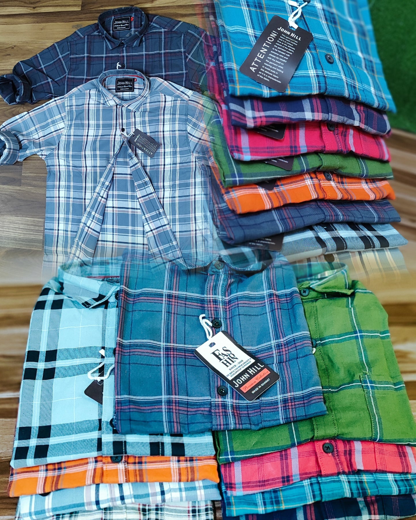 (Combo Of 4) JohnHill Pure Office Fit Cotton Checks Shirts Rs. 999