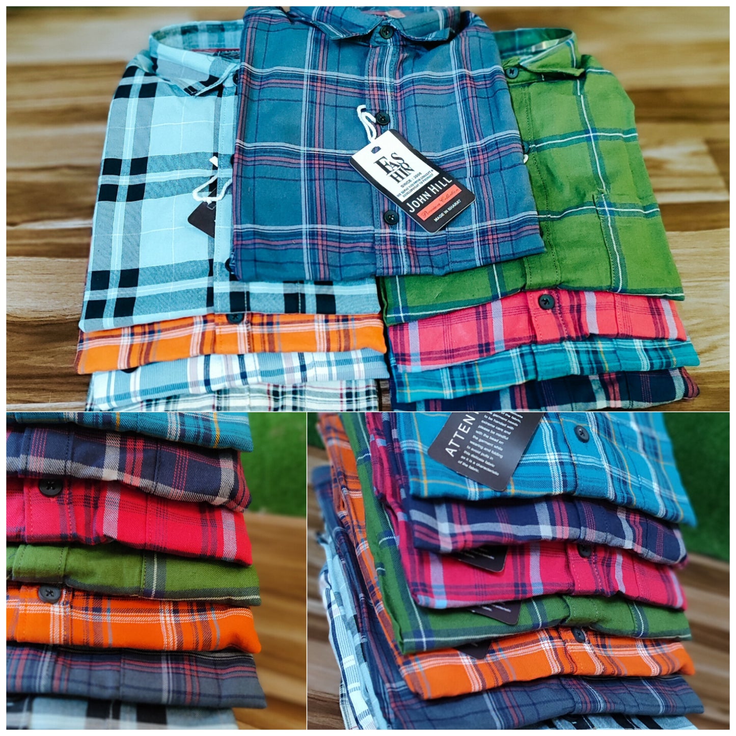 (Combo of 4) S to L JohnHill Pure Cotton Big Checked 2+2 Small Checked Shirts Rs. 999