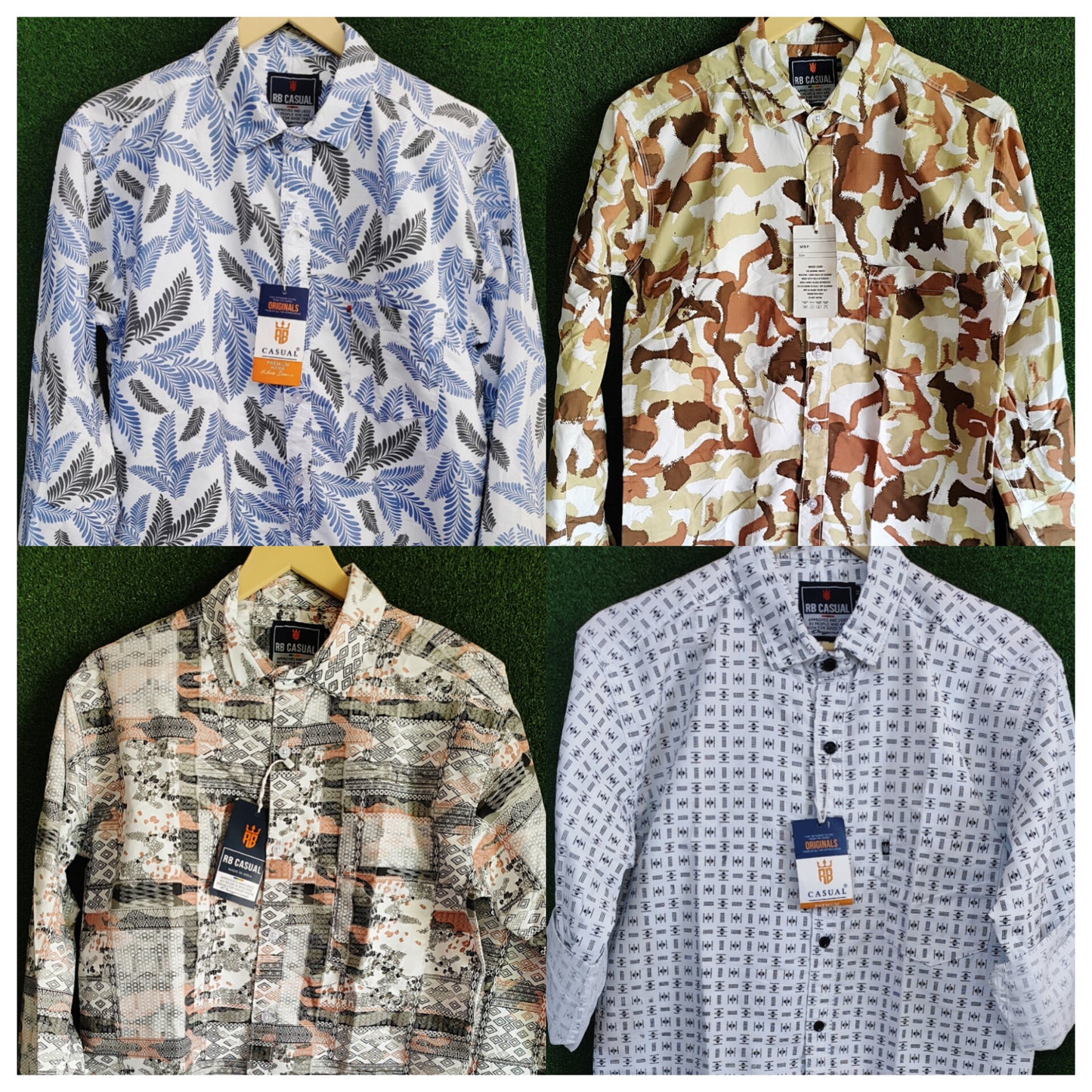 (Combo of 4) RB Casual Design Cotton Shirts Rs. 999