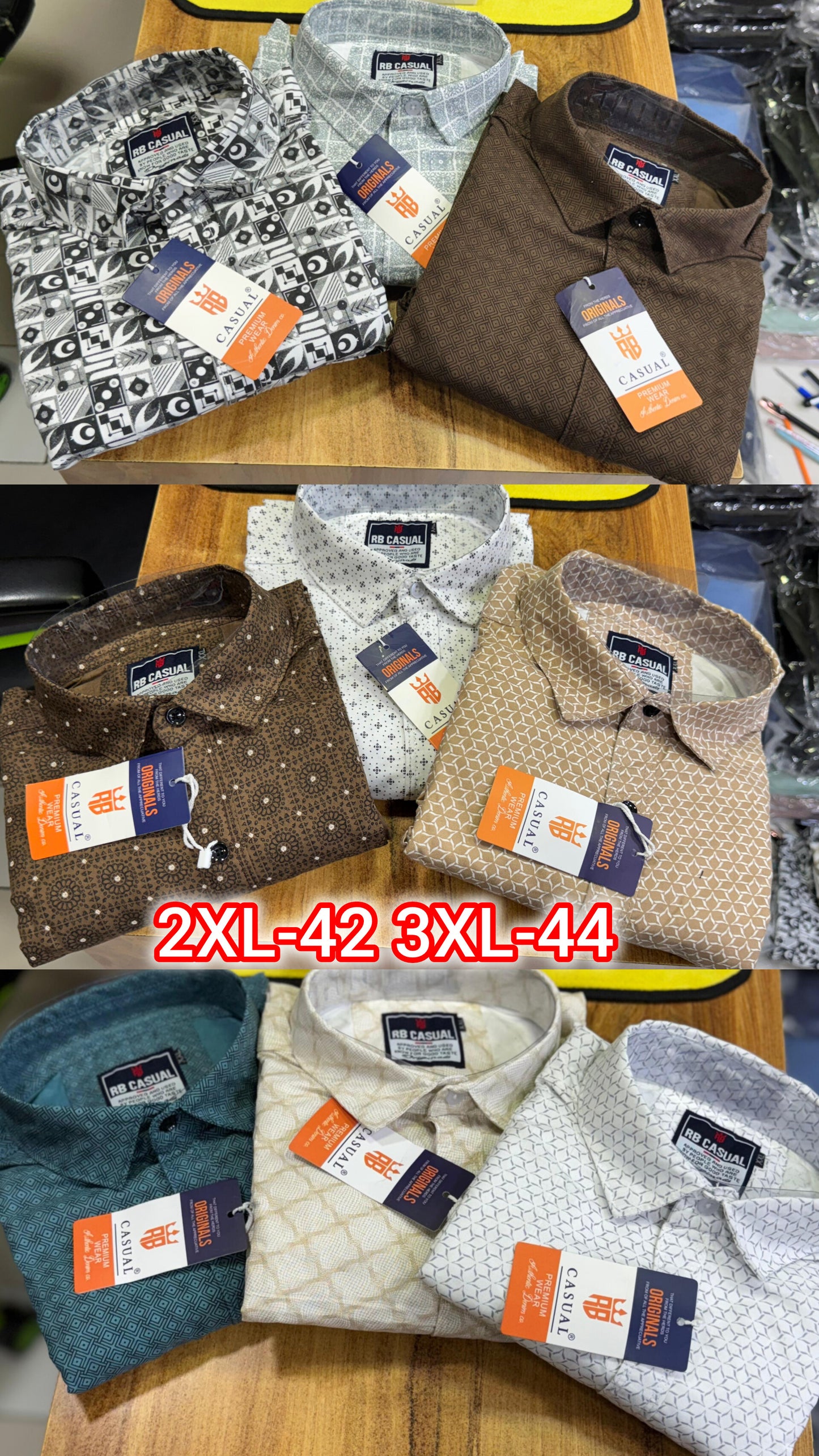 (Combo of 4) 2XL RB Premium Twill Cotton Printed Shirts Rs. 1060