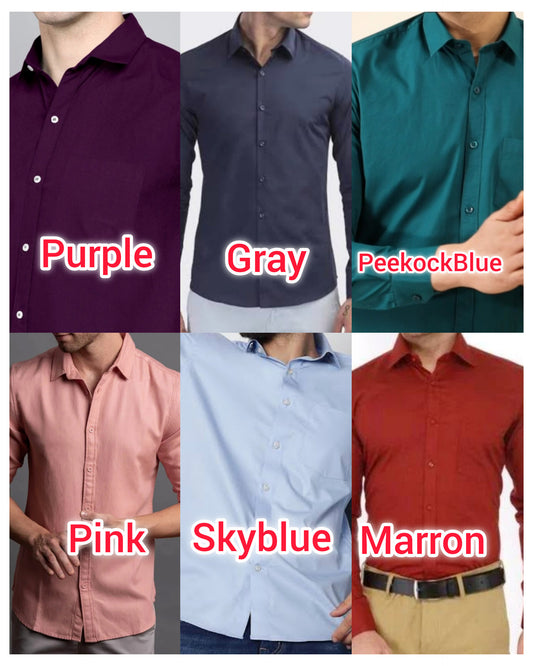 (Combo of 3)F207 Plain Laffer Cotton Shirt Rs. 899
