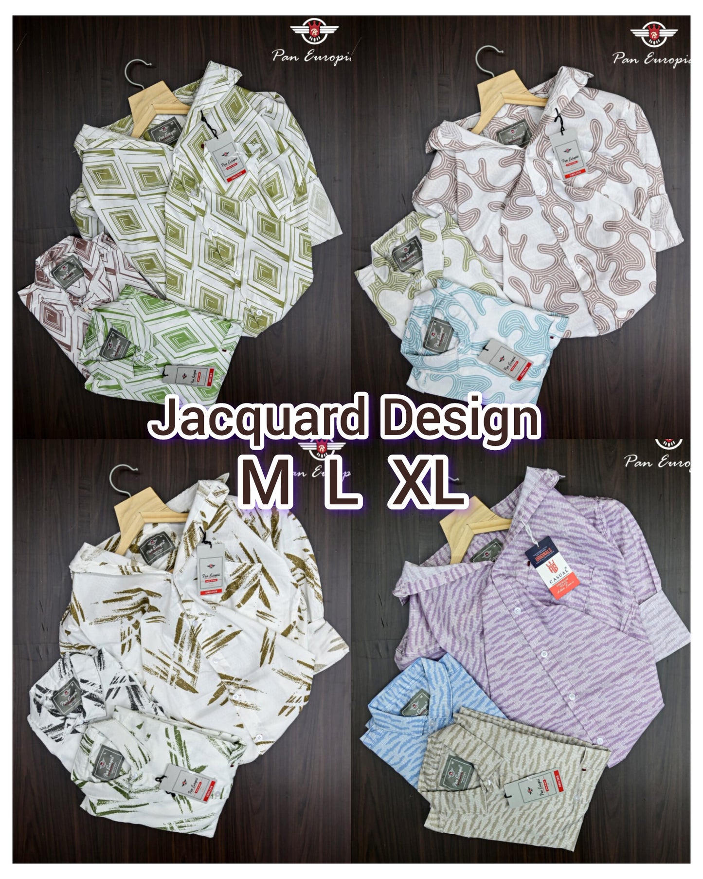 (Combo of 3) Pan Emporia Jacquard Design Printed Shirt Rs.999