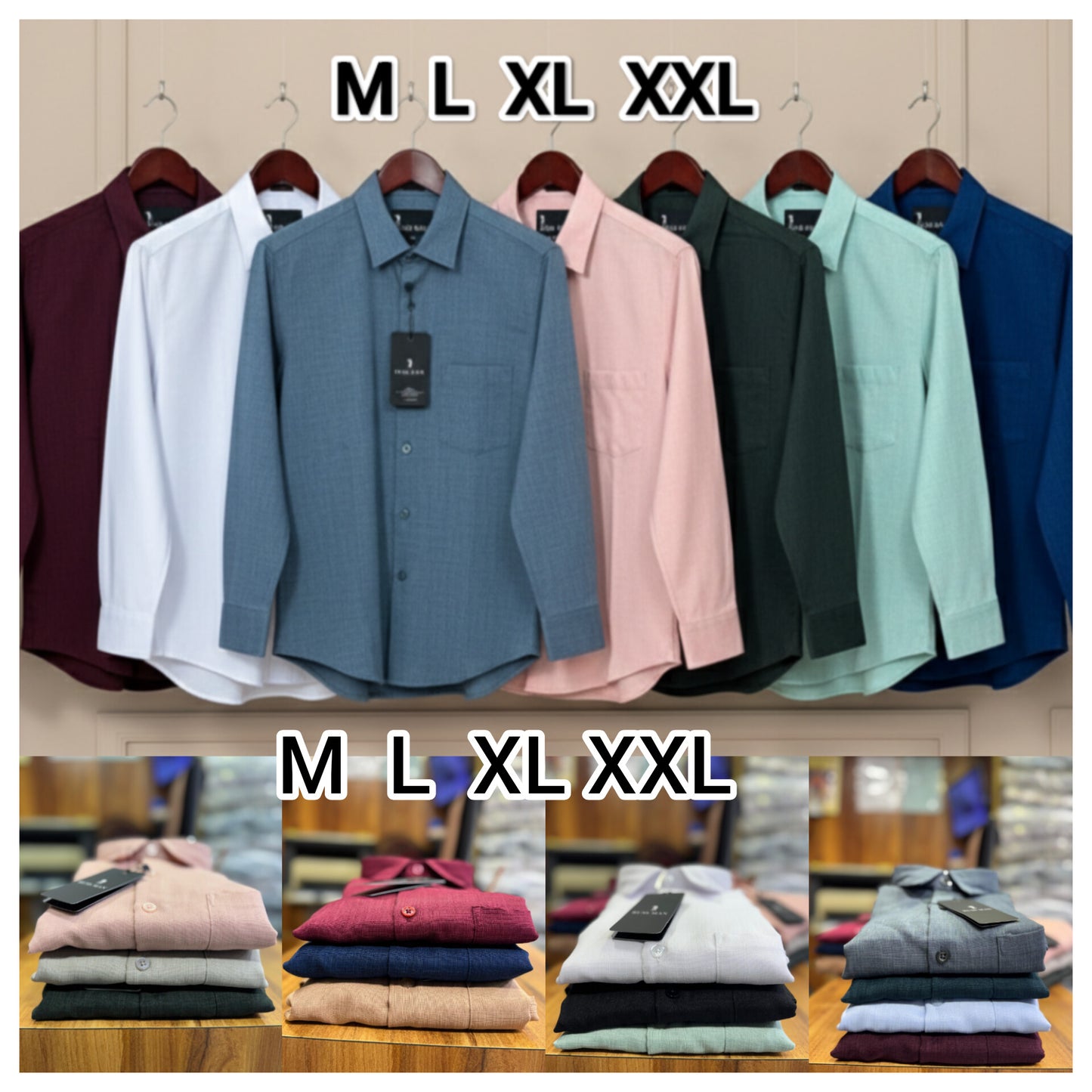 (Combo of 3) RussMan Linen Dobby Plain Shirt Rs.1099