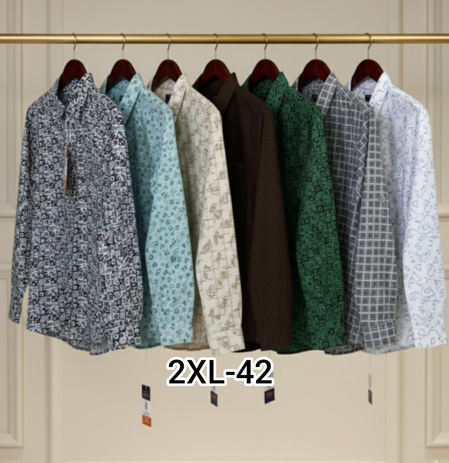 (Combo of 4) 2XL RB Premium Twill Cotton Printed Shirts Rs. 1060